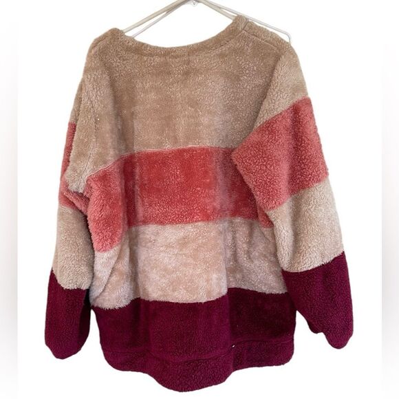 Zenana Oufitters Sherpa Fleece Sweater Sweatshirt - Picture 2 of 3